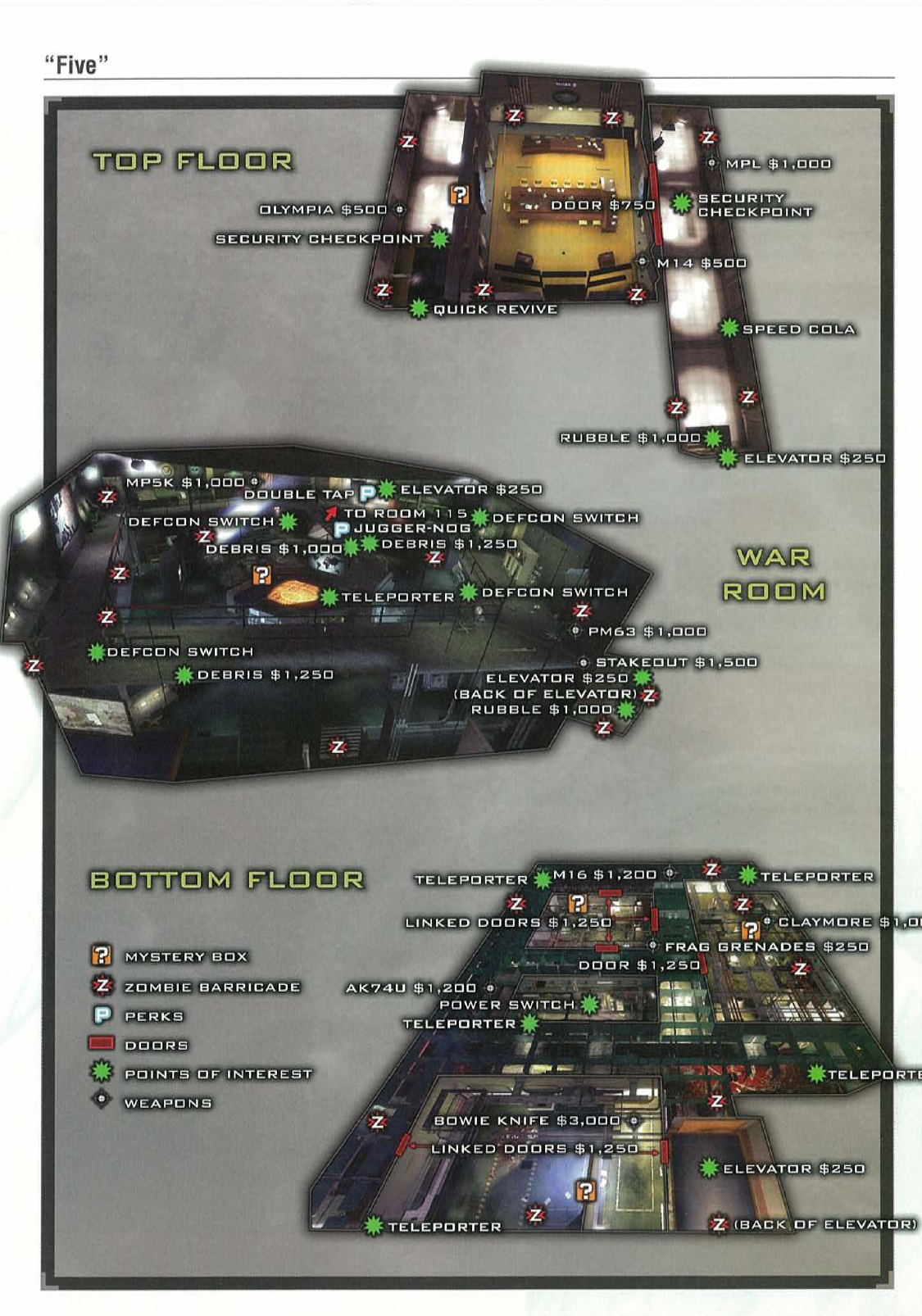 Call of Duty: Black Ops Zombies Five Map