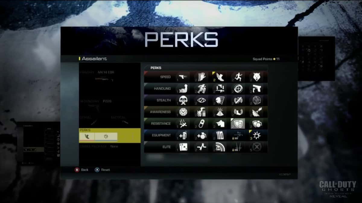 Call of Duty Ghosts Perks