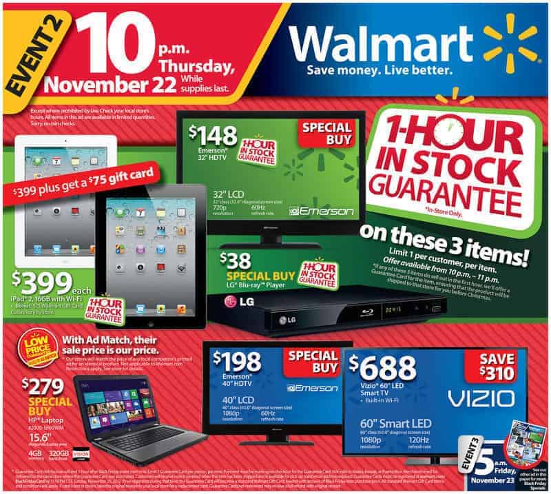 Walmart Black Friday 2013 and Cyber Monday Sales Outlined