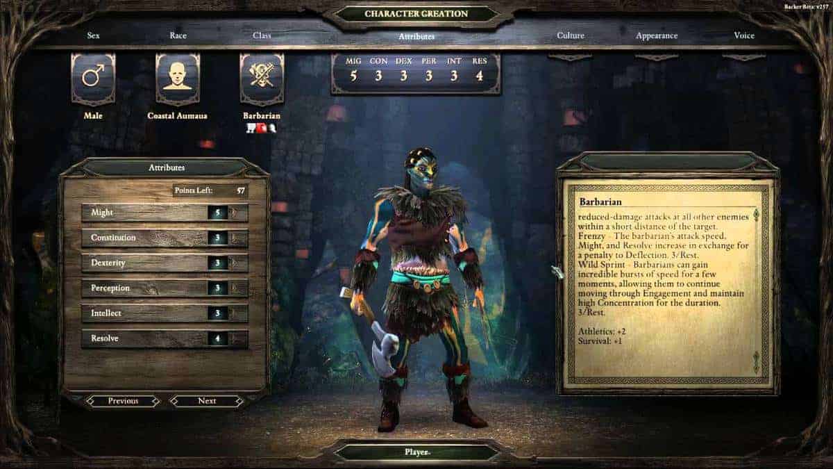 Pillars of Eternity Barbarian Class Guide - Stats, Abilities, Talents