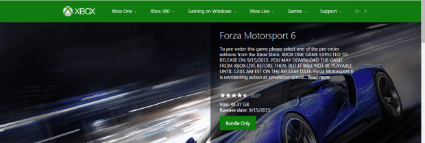 Forza 6 File Size Revealed On Xbox Store, Comes-in At Over 44GB