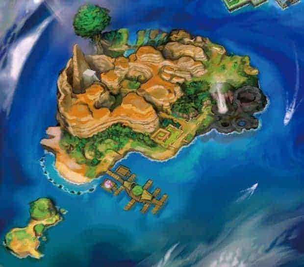 Pokemon Sun and Moon ALola Map - Island Four