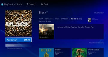 Black is Available on PlayStation 4