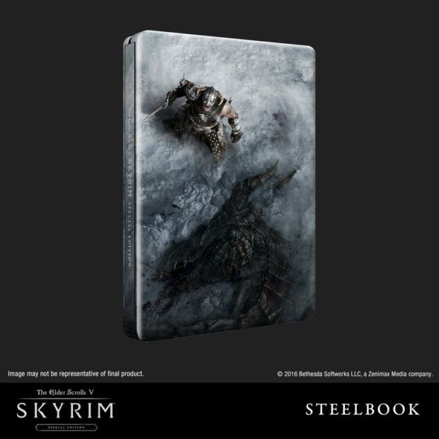 Bethesda Revealed Elder Scrolls V Skyrim Remastered Steelbook Edition
