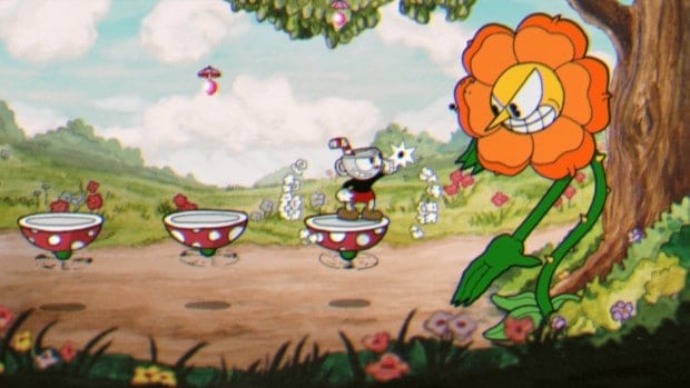 Playstation 4 version of Cuphead