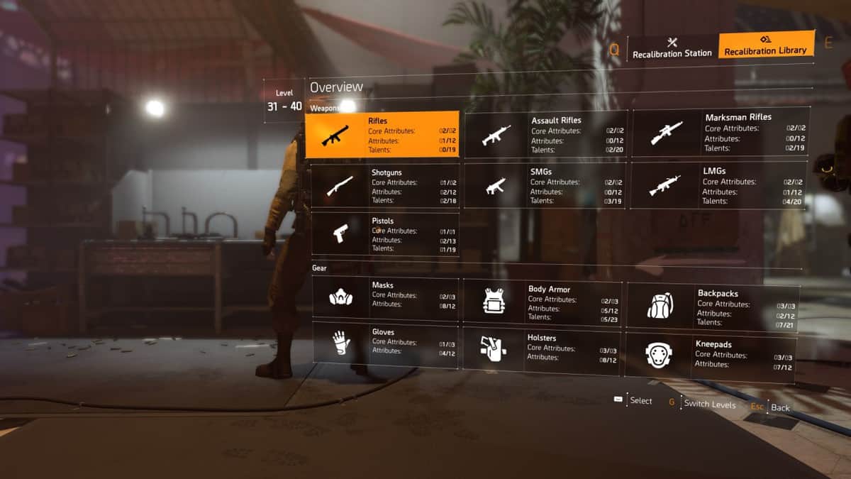 The Division 2 Recalibration Library Guide
