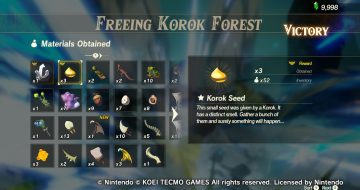 Hyrule Warriors Age of Calamity Freeing Korok Forest