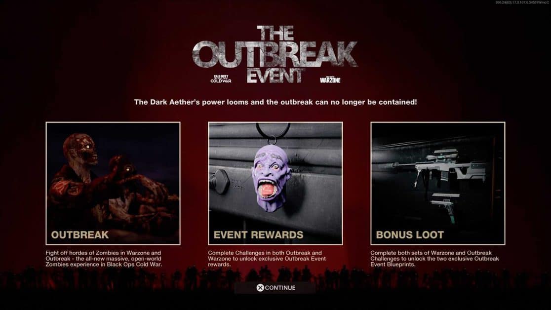 Black Ops Cold War Outbreak Event Rewards