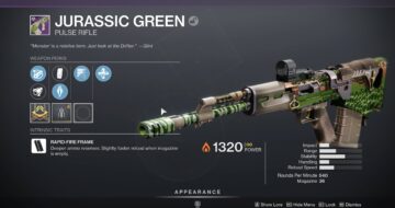 Destiny 2 Jurassic Green Rifle