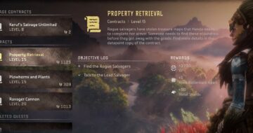 How to Complete Property Retrieval Contract in Horizon Forbidden West