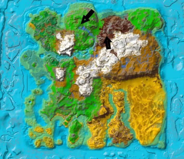 Ark Ragnarok Chitin Locations Map