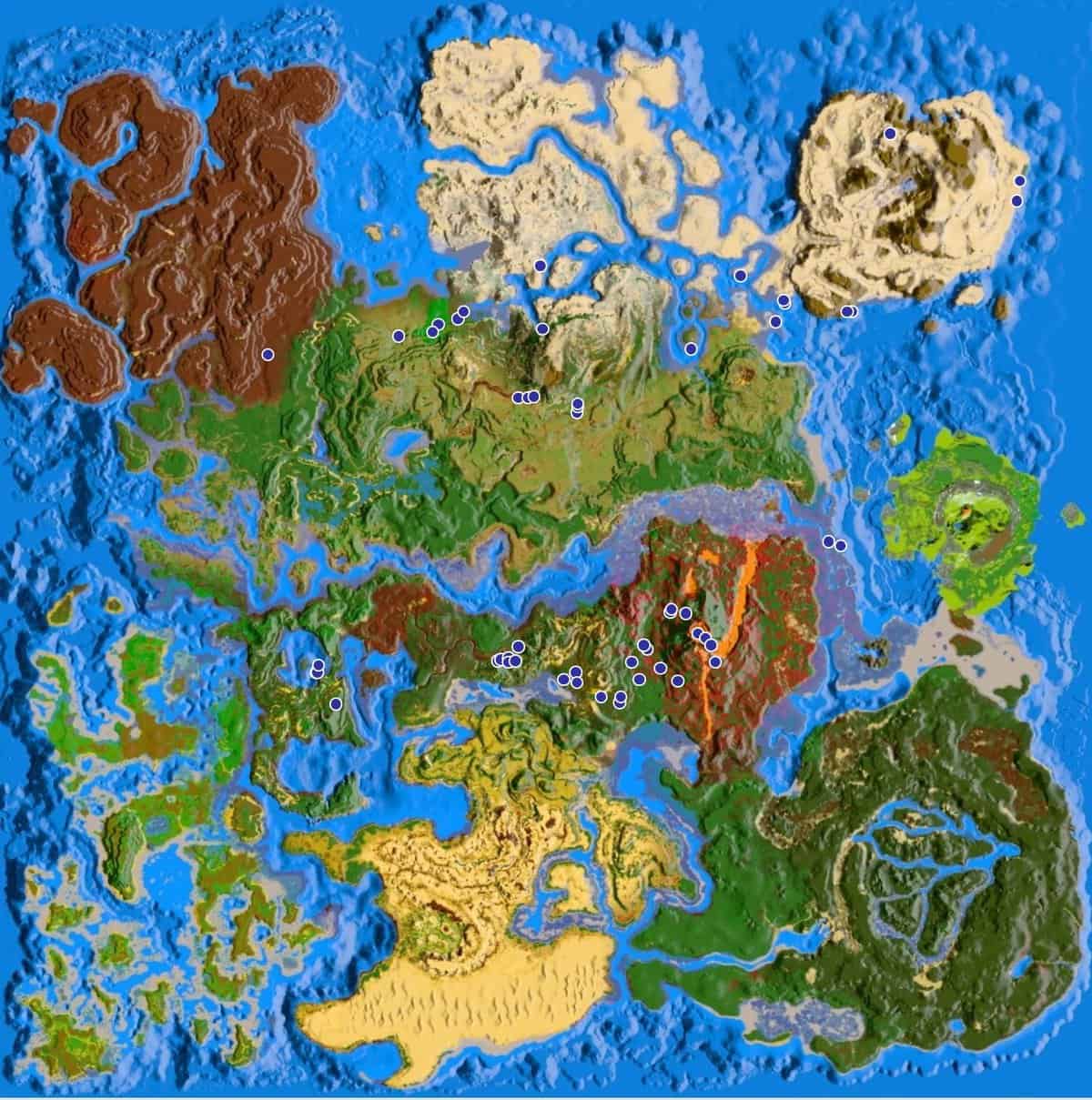 Ark Crystal Isles Resource Map Guide