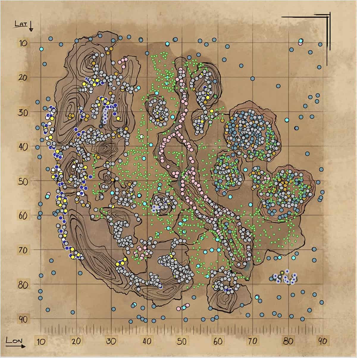 Ark Scorched Earth Resource Map Guide