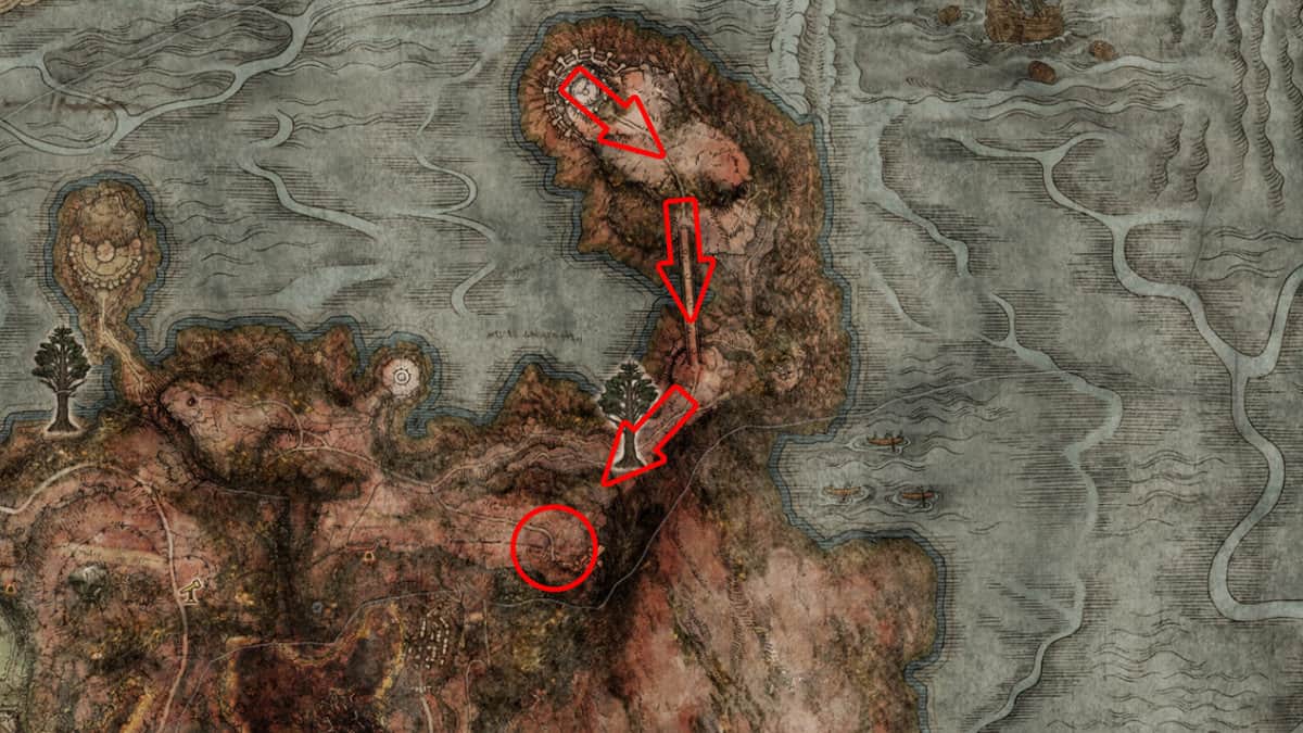 Elder Dragon Greyoll map location in Elden Ring