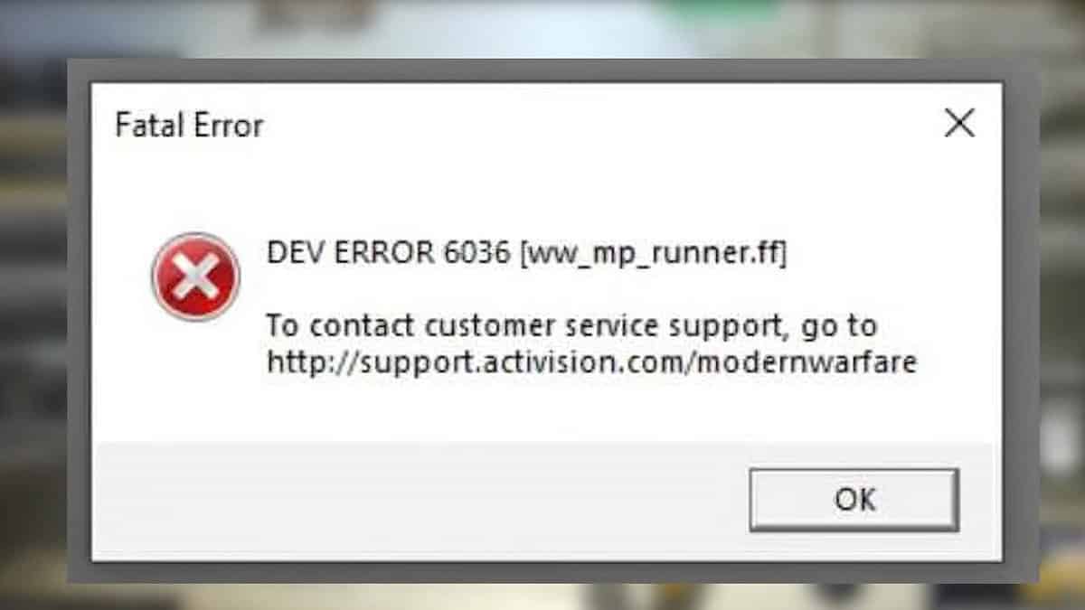 How To Fix Modern Warfare 2 Dev Error 6036