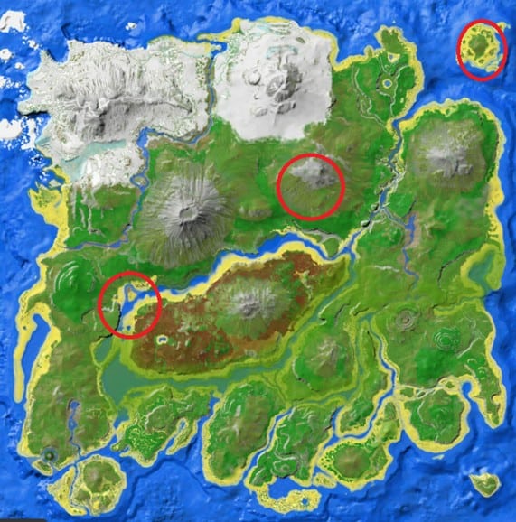 Ark The Island base locations