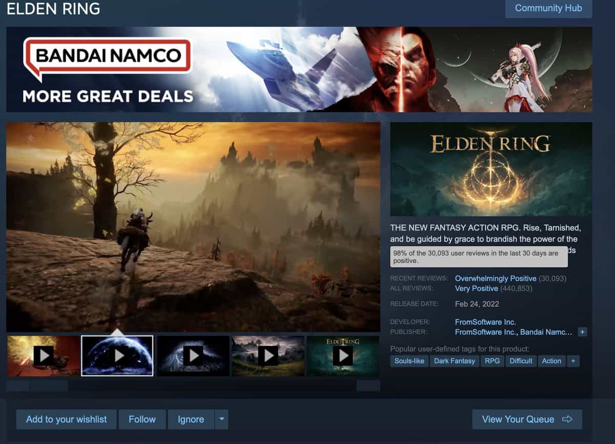 Elden Ring Recent Steam Reviews Make a Strong Case for GOTY