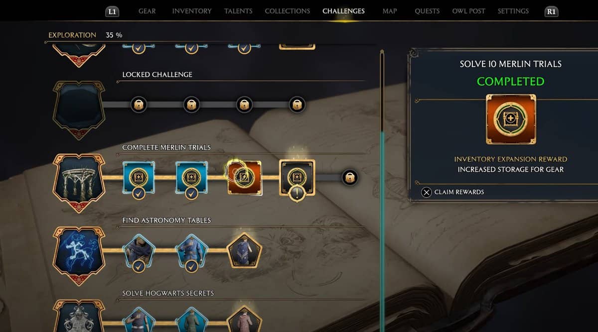Hogwarts Legacy Gear Slots Full: How To Increase Inventory Space