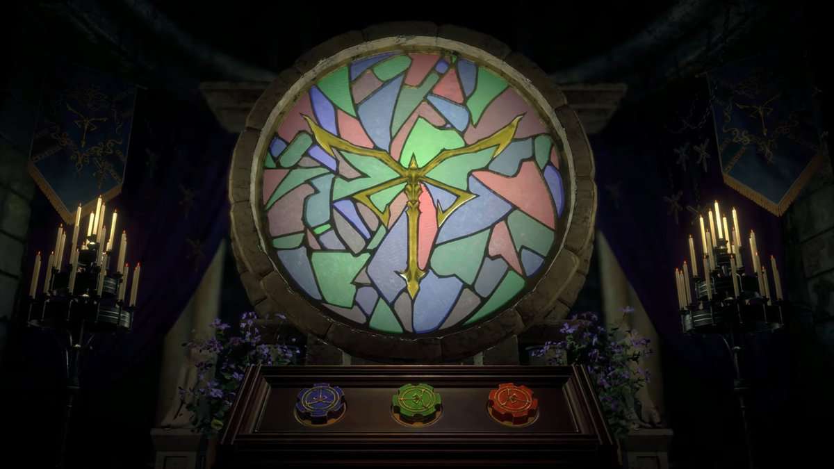 RE4 stained glass church puzzle