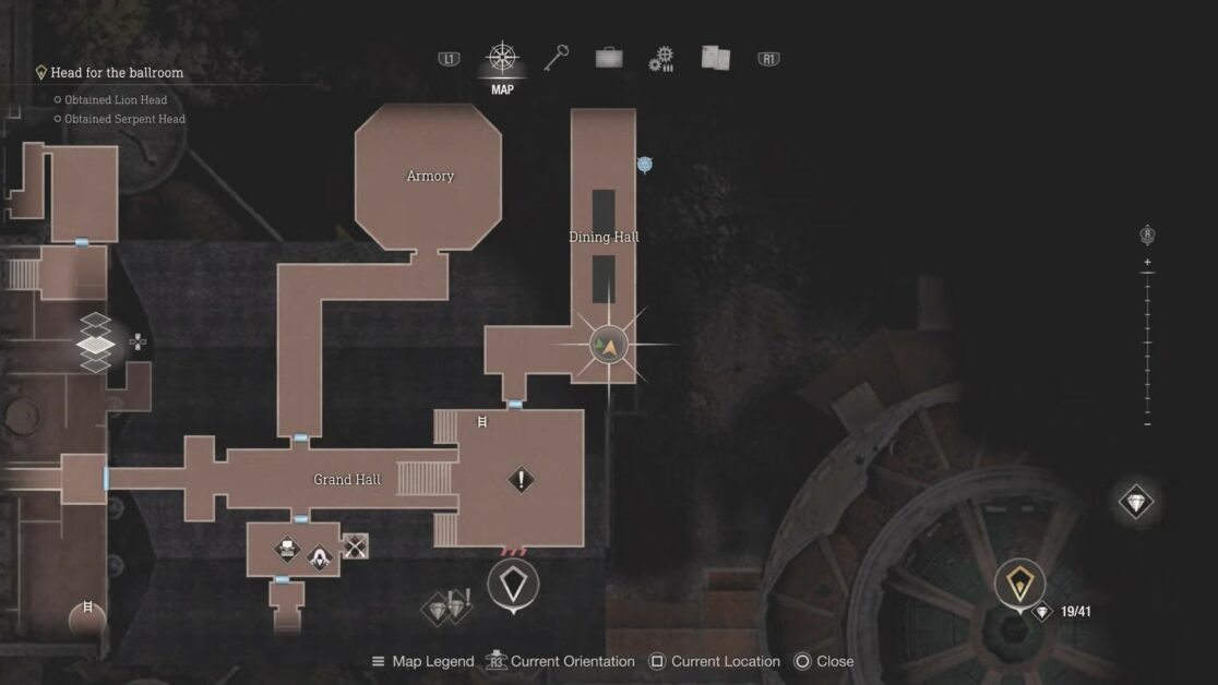 Dining Hall entrance map RE4