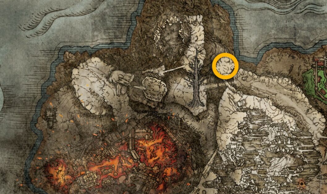 Elden Ring Scavenger’s Curved Sword map