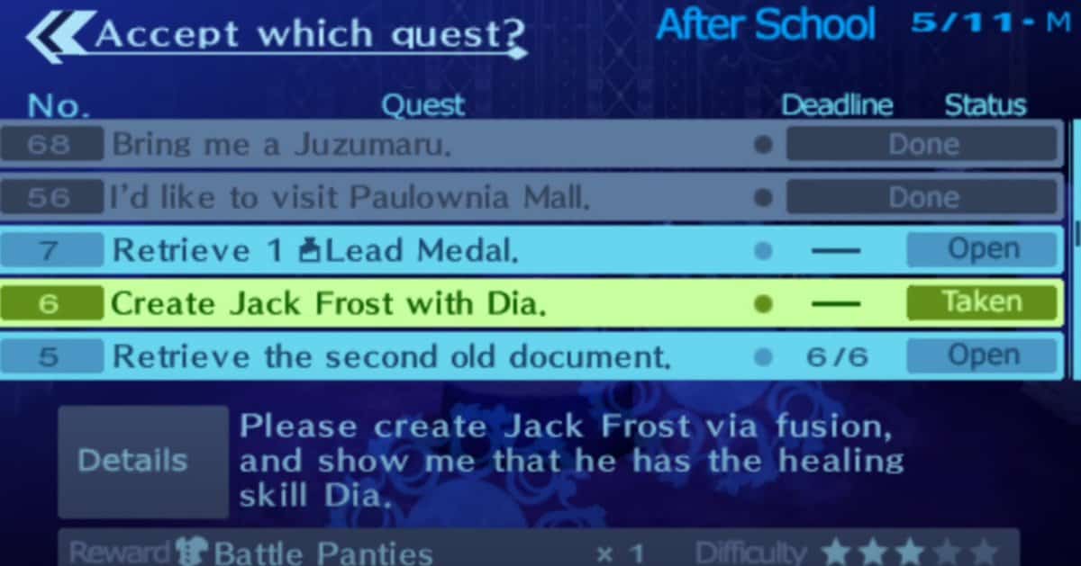 How To Make Jack Frost With Dia In Persona 3