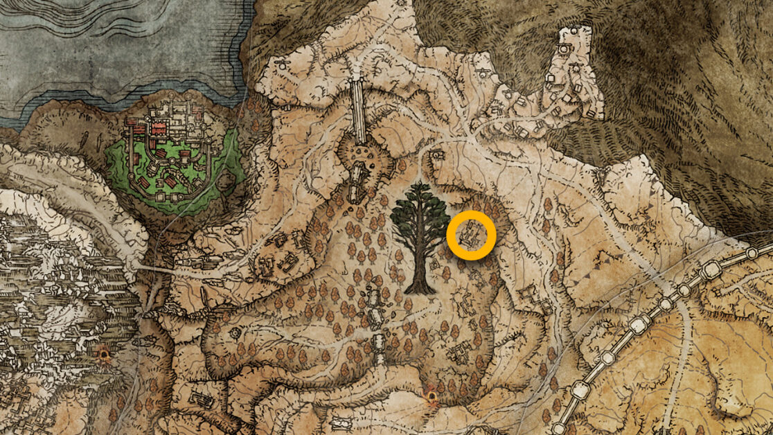 Icon Shield map location in Elden Ring