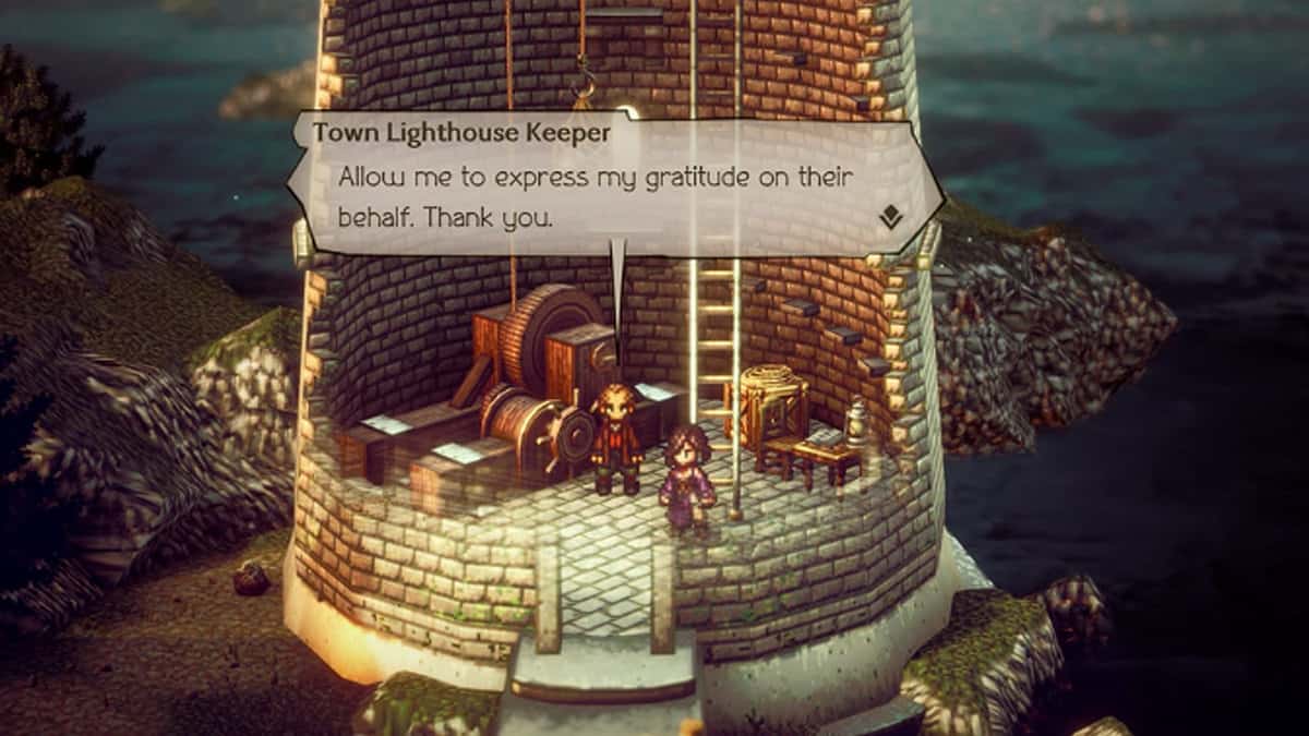 Lighthouse Restoration quest in Octopath Traveler 2