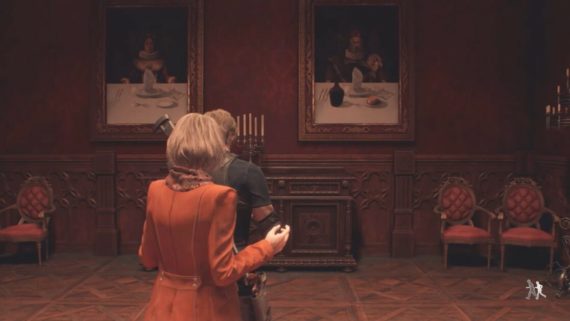 Portraits of Lord and Lady of castle in Resident Evil 4