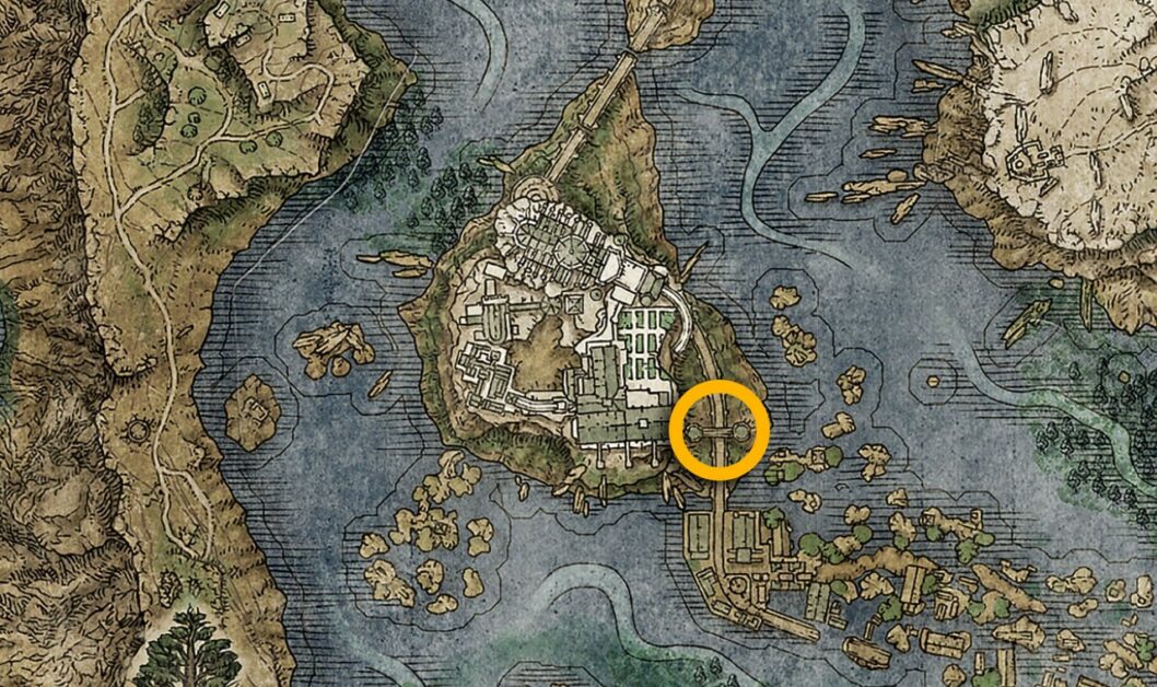 South Raya Lucaria Gate map location in Elden Ring