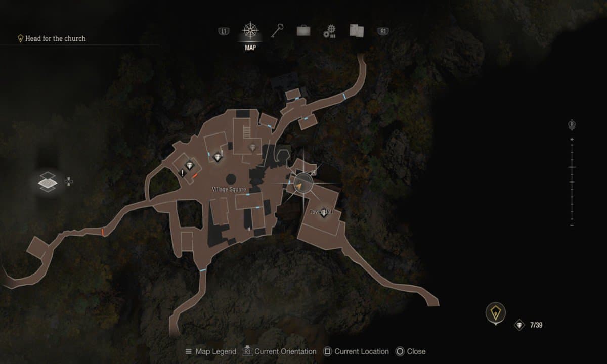 Town Hall Viper location map in RE4