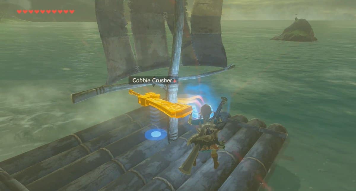 Boat raft in Zelda Breath of the Wild