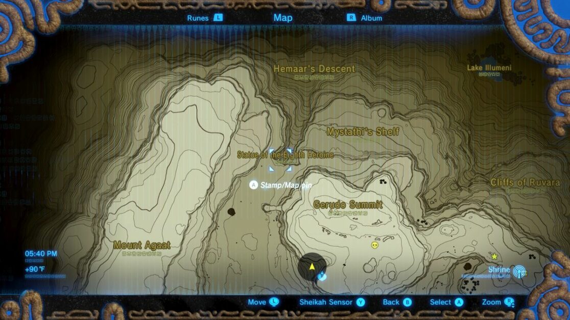 Eighth Heroin quest Location in Zelda BOTW