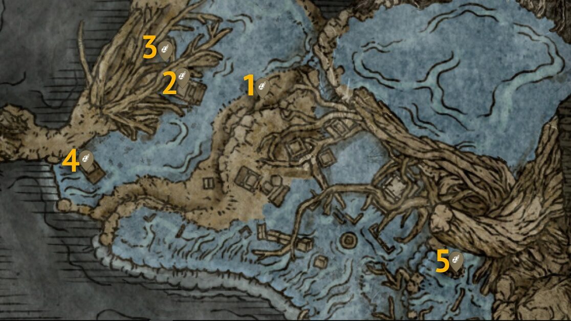 Deeproot Depths Somber Smithing Stone 7 map locations in Elden Ring