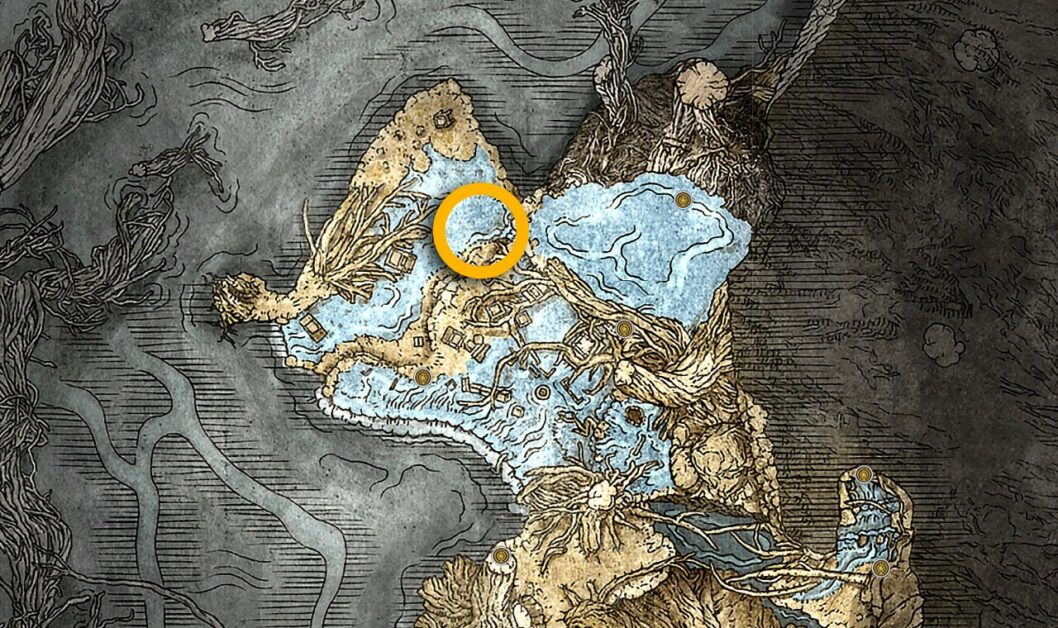Deeproot Depths Walking Mausoleum map location in Elden Ring