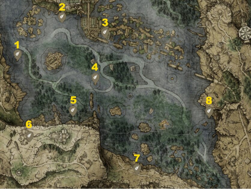 East Liurnia Smithing Stone 2 locations in Elden Ring