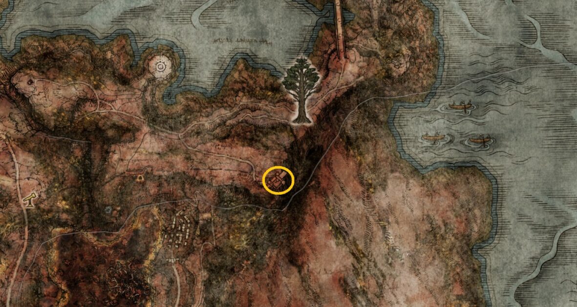 Fort Faroth map location in Elden Ring