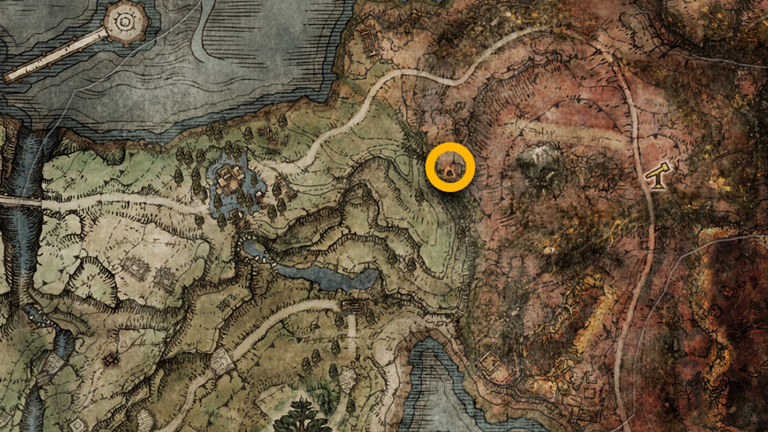 Gael Tunnel Somber Smithing Stone 2 map locations in Elden Ring
