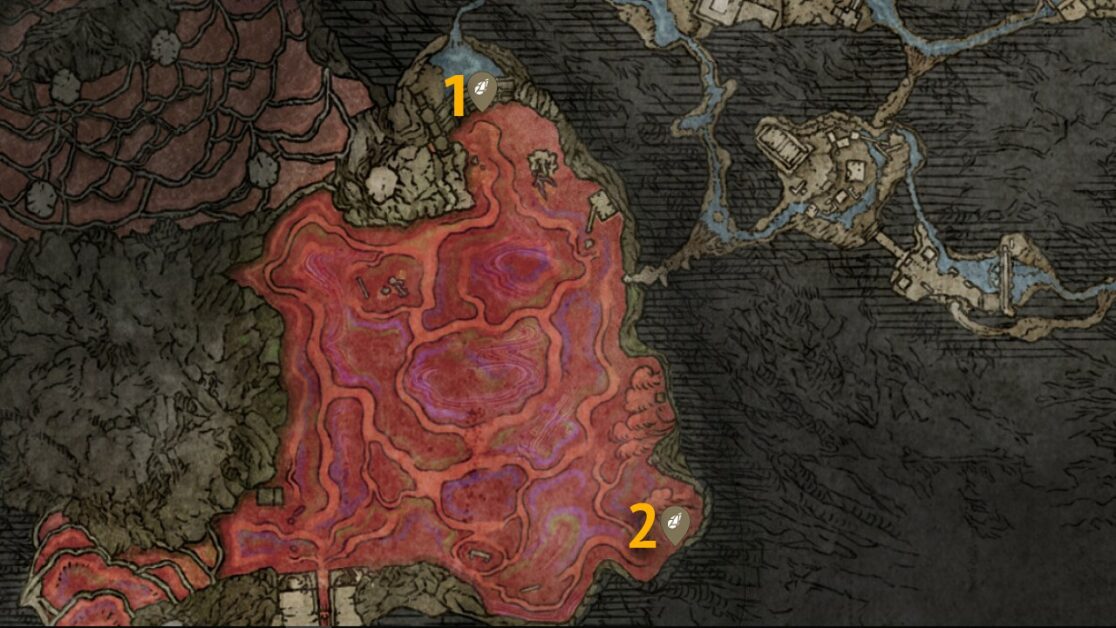 Lake of Rot Somber Smithing Stone 8 map locations in Elden Ring