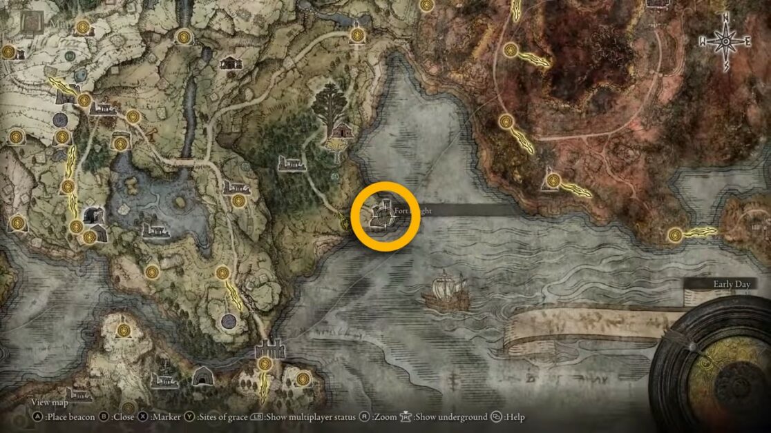 Dectus Medallion left half map location in Elden Ring