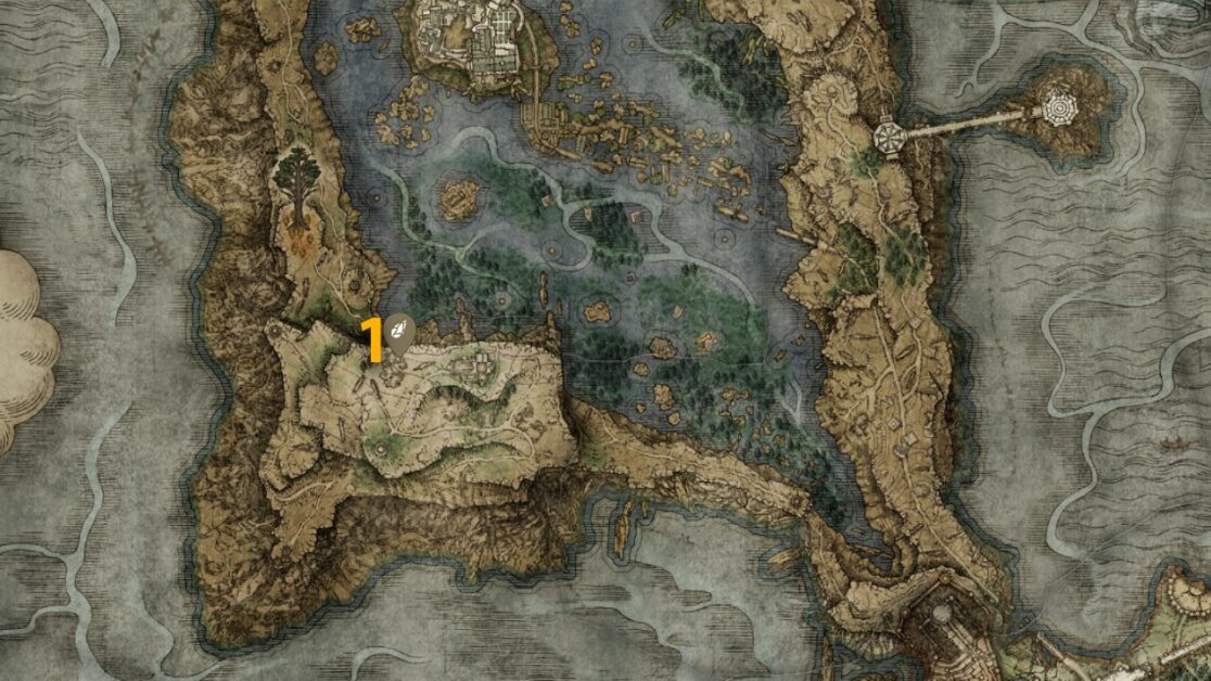 Moonfolk Ruins Somber Smithing Stone 8 map locations in Elden Ring