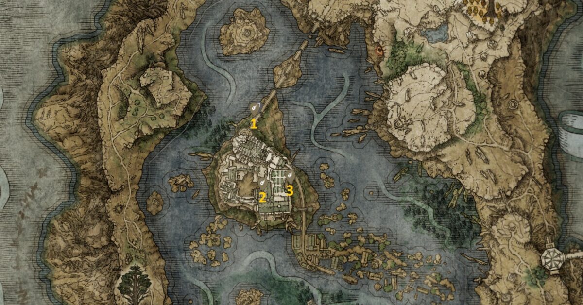 Raya Lucaria Academy Smithing Stone 5 map locations in Elden Ring