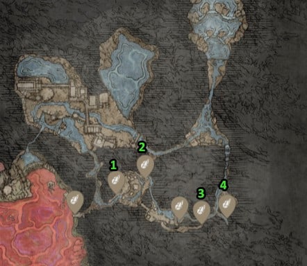 Ainsel River Smithing Stone 3 map locations