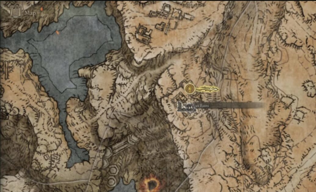 Lux Ruins map location in Elden Ring
