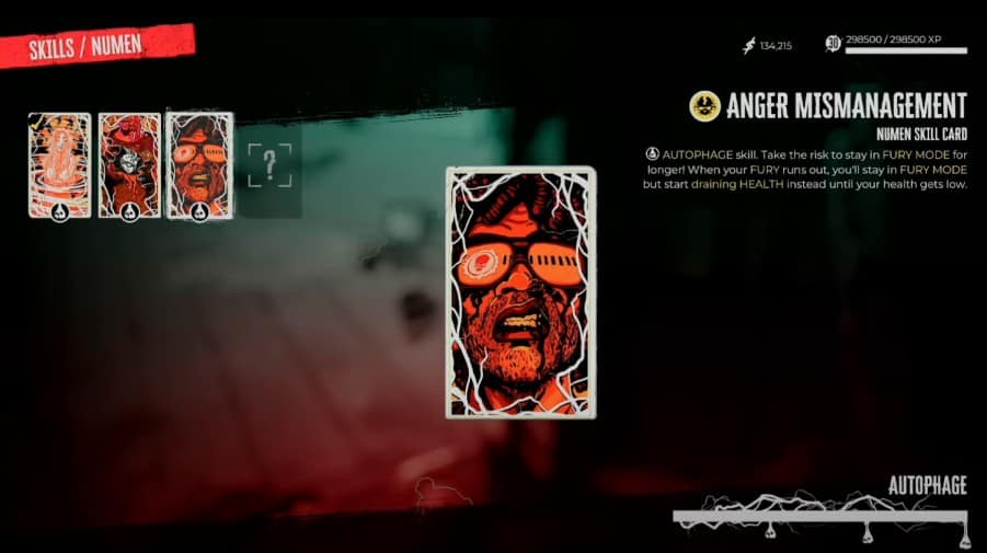 Anger Mismanagement Numen Skill Card in Dead Island 2