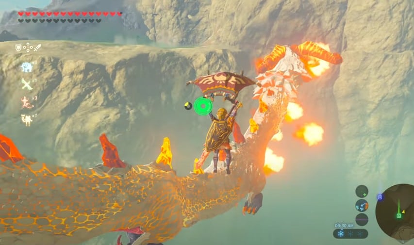 Dinraal dragon location in Breath of the Wild