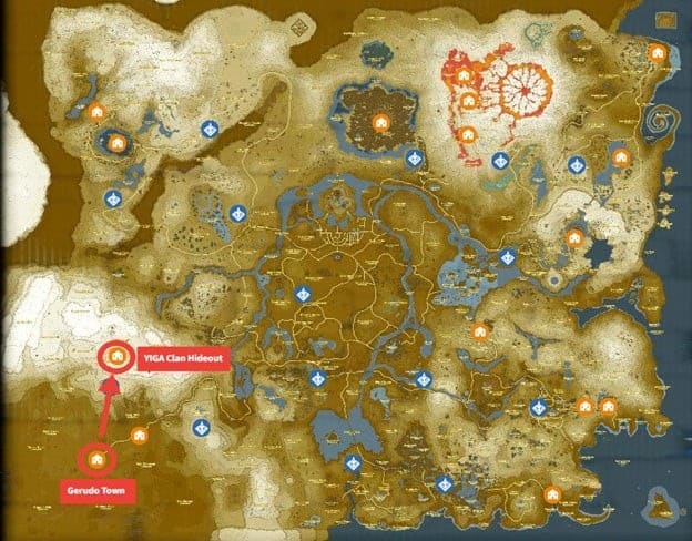 How to get into Gerudo Town location in Breath of the Wild