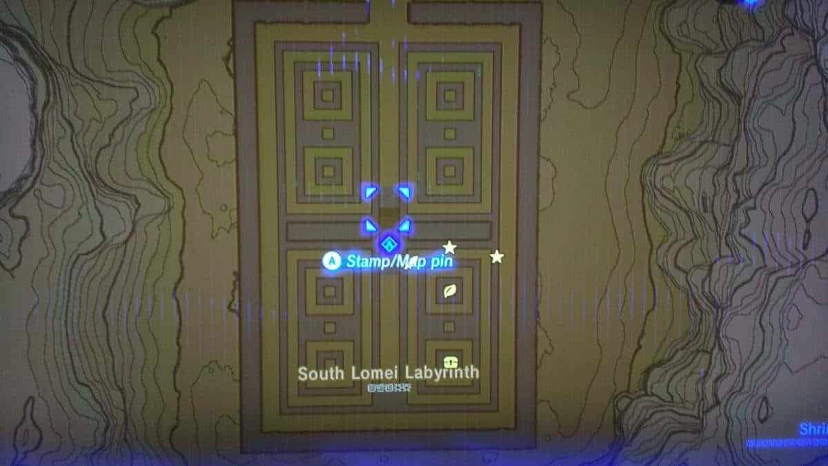 South Lomei Labyrinth location in Breath of the Wild