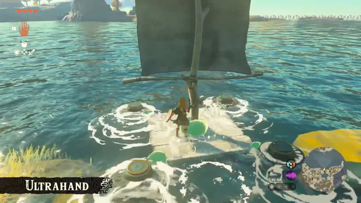 How To Sail Rafts In Zelda: Tears Of The Kingdom 
