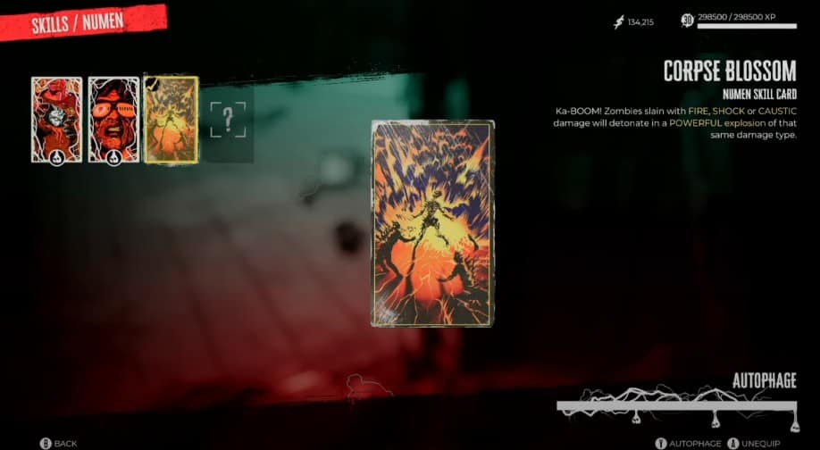 Corpse Blossom Numen Skill Card in Dead Island 2